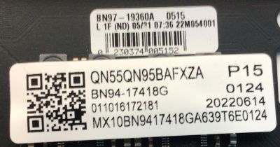 MAIN PARA TV SAMSUNG / NUMERO DE PARTE BN94-17418G / BN41-03012A / BN97-19360A / BN9417418G / 17418G / NUMERO DE PANEL CY-TB055RLHV2H / DISPLAY ST5461D20-1 /  MODELO QN55QN95BAFXZA CB02 - Imagen 3
